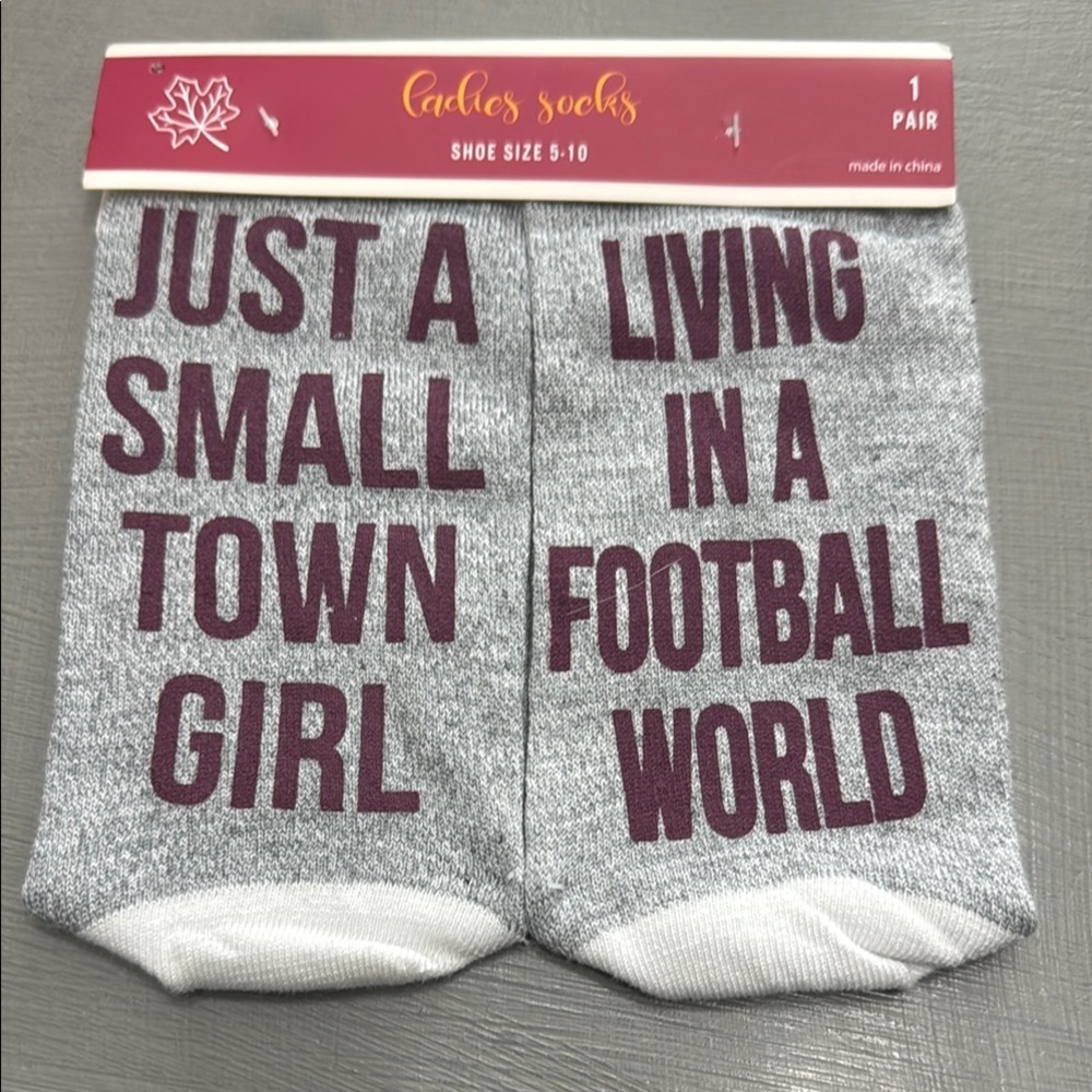 Just A Small Town Girl Living in A Football World Anke Socks